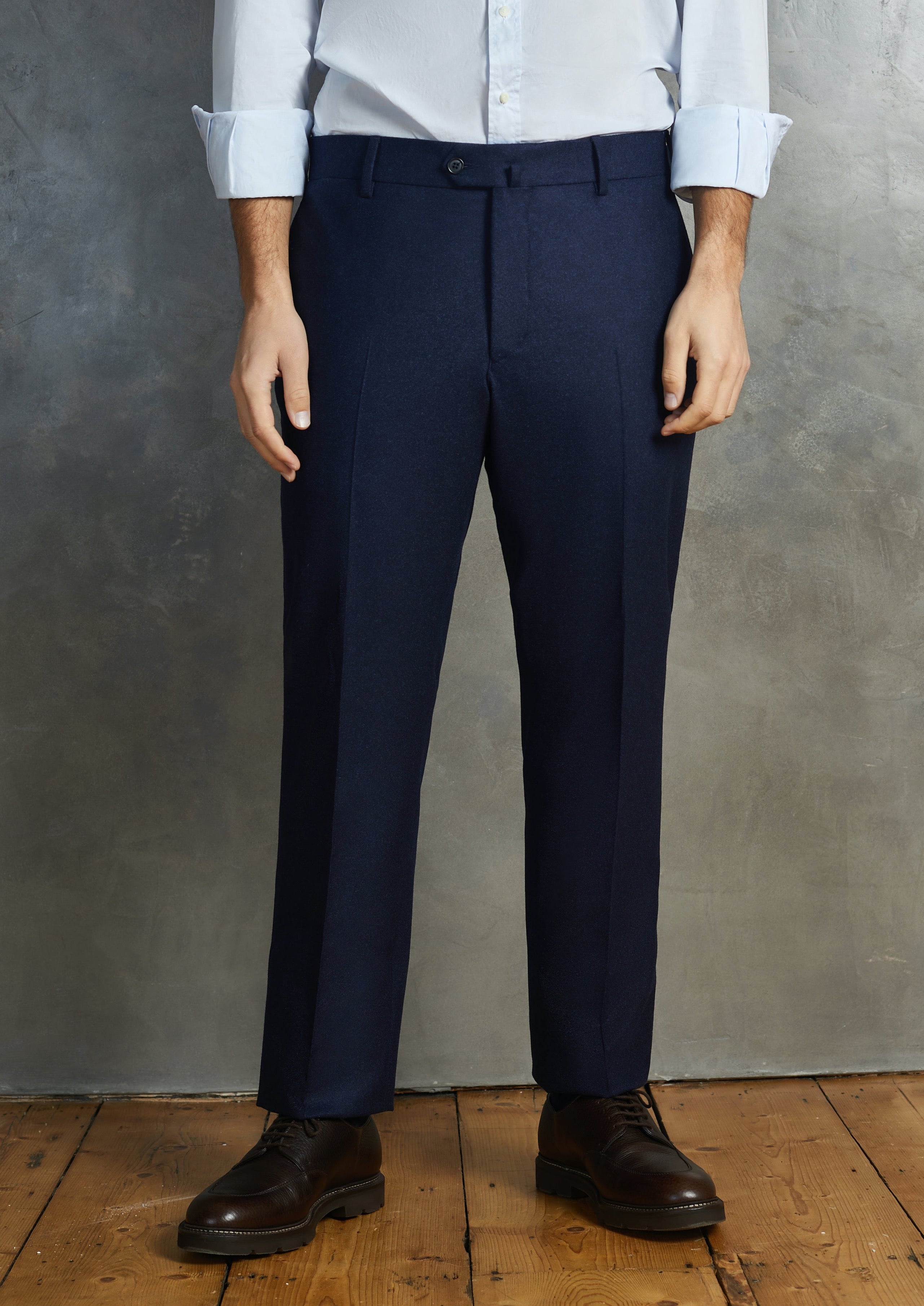 Navy Cotton Pants | He Spoke Style
